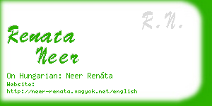 renata neer business card